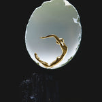 Anel de corpo feminino em prata 925 com banho em ouro 18k