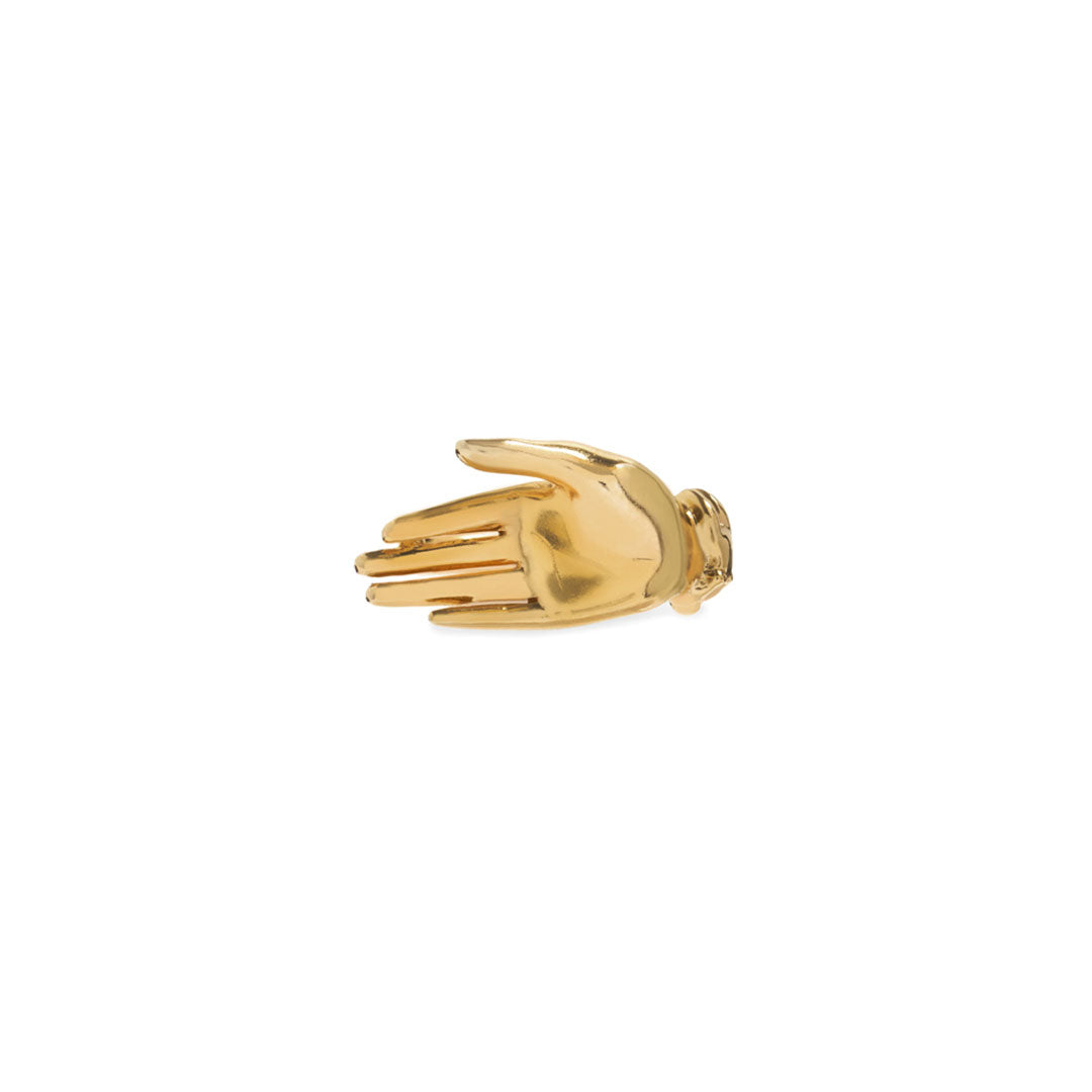 Anel de palma da mão em prata 925 com banho de ouro 18k