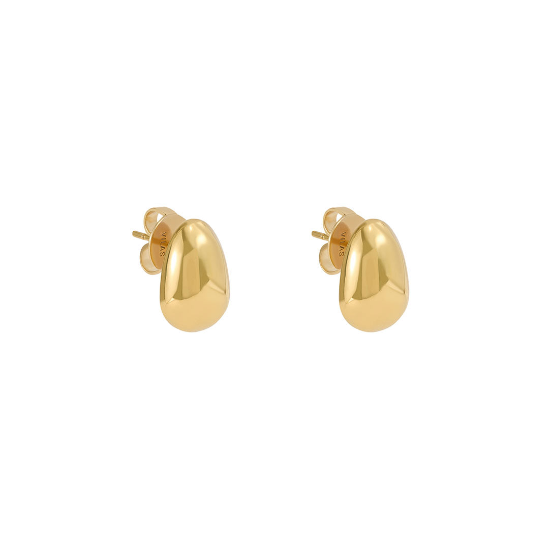 Brinco em prata 925 com banho de ouro 18k de ovo