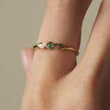 Anel Allegra Esmeralda Ouro 18k