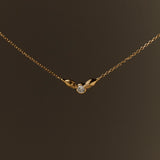 Colar Cleo Diamante Ouro 18k