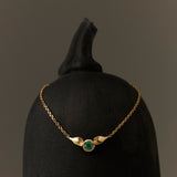 Colar Cleo Esmeralda Ouro 18k