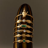 Anel Allegra Esmeralda Ouro 18k