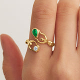 Aliança Nós Esmeralda e Diamante