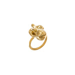 Anel de mulher grávida em prata 925 com banho de ouro 18k