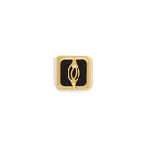 Anel chevalier Paola Vilas em prata 925 com banho de ouro 18k de vulva minimalista
