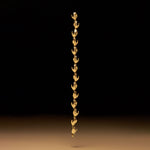 Bracelete em prata 925 com banho de ouro 18k de mãos em corrente adornado com esmeralda