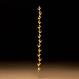 Bracelete em prata 925 com banho de ouro 18k de mãos em corrente adornado com esmeralda