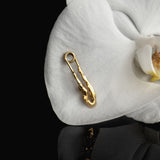 Brinco em prata 925 com banho de ouro 18k de alfinete com corpo feminino