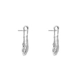 Brinco Paola Vilas de alfinete com corpo feminino em prata 925