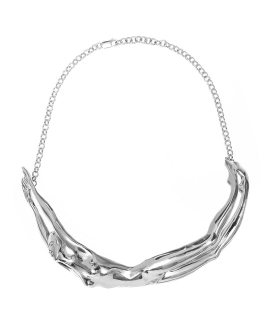 Choker Paola Vilas de corpo feminino em prata 925