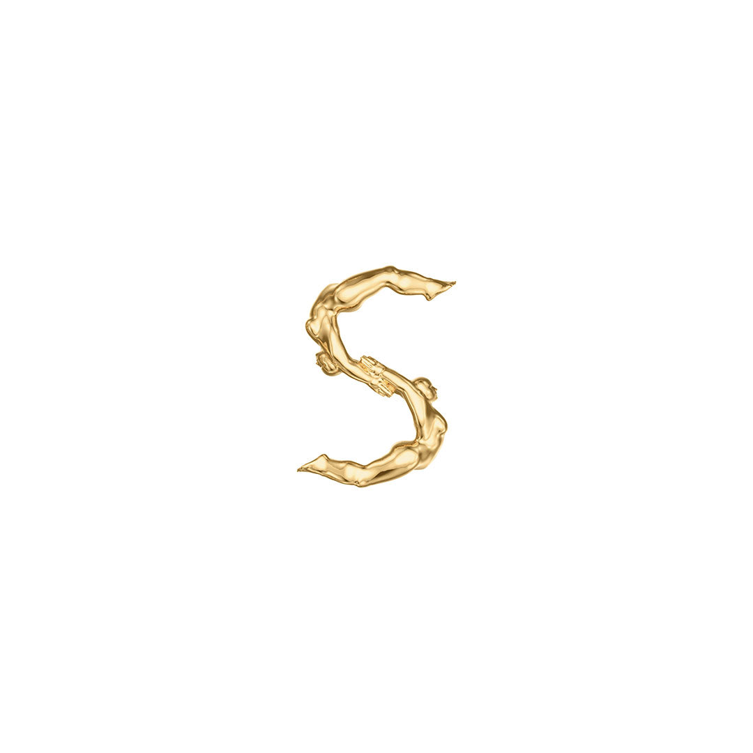 Colar Paola Vilas em ouro 18k letra S com corpos femininos