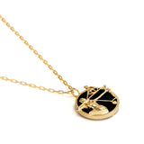 Colar zodíaco Paola Vilas de sagitário em prata 925 com banho em ouro 18k