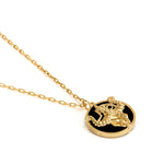 Colar zodíaco Paola Vilas de touro em prata 925 com banho em ouro 18k