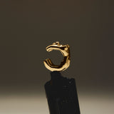 Earcuff de corpo feminino em prata 925 com banho de ouro 18k
