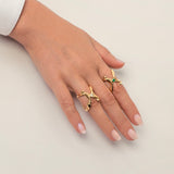 Anel Tina Diamante Ouro 18k