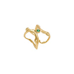 Anel Paola Vilas em ouro 18k de corpos com esmeralda
