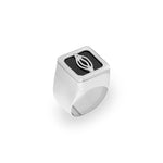 Anel chevalier em prata 925  de vulva minimalista