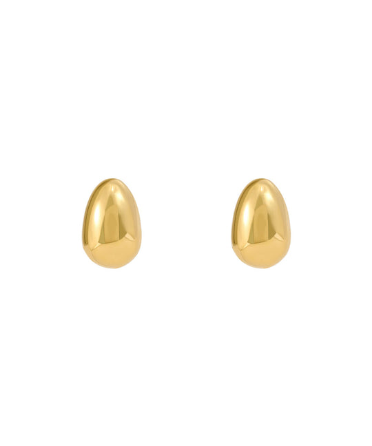 Brinco Paola Vilas de ovo em prata 925 com banho de ouro 18k