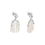 Brinco Paola Vilas de mão e corpo em prata 925 adornado com pérolas