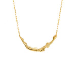 Colar Paola Vilas de corpo feminino pequeno em prata 925 com banho de ouro 18k
