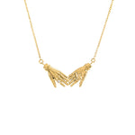 Mini colar Paola Vilas em ouro 18k de mãos com diamante