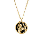 Colar de signo de aquário em prata 925 com banho em ouro 18k