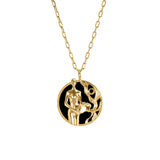 Colar de signo de aquário em prata 925 com banho em ouro 18k