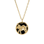 Colar de signo de leão em prata 925 com banho em ouro 18k