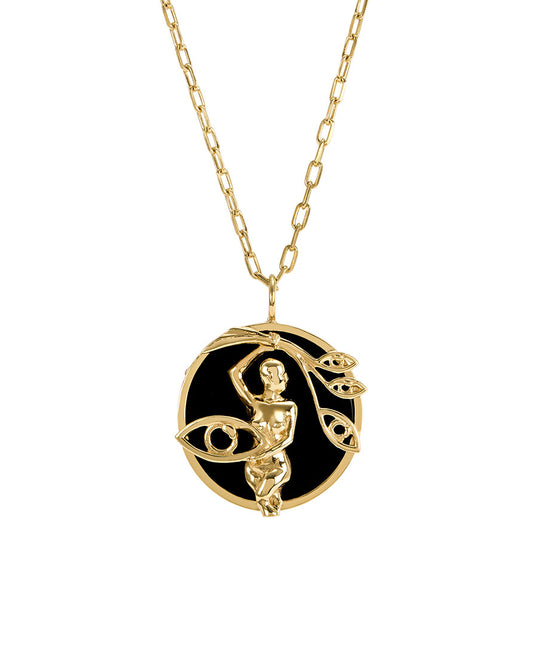 Colar de signo de virgem em prata 925 com banho em ouro 18k