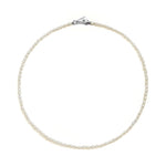 Colar Paola Vilas de pérolas e fecho em prata 925 de mão adornada com esmeralda