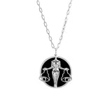 Colar de signo de libra em prata 925