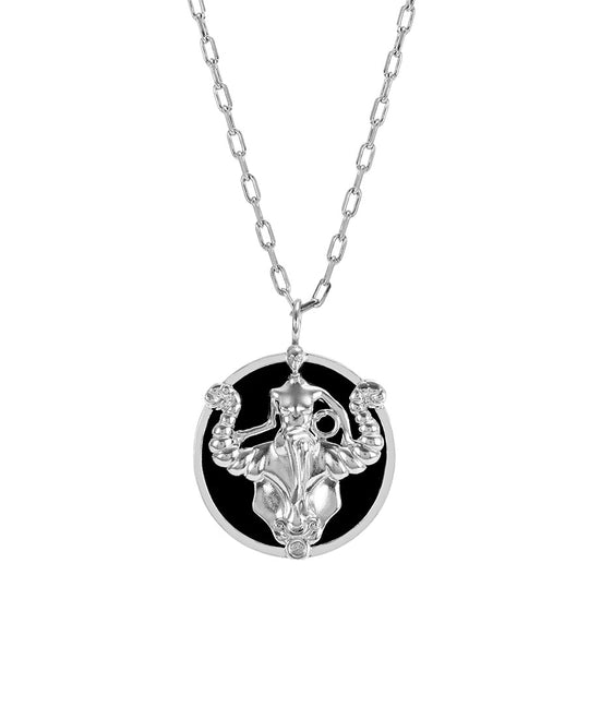 Colar de signo de touro em prata 925 