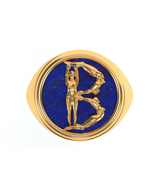 Anel Alfabeto em Ouro 18k