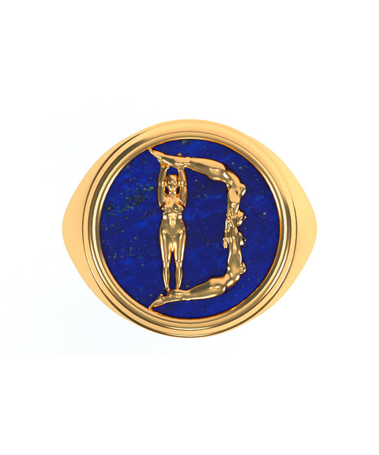 Anel Alfabeto em Ouro 18k