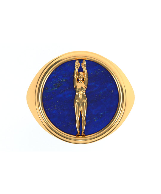 Anel Alfabeto em Ouro 18k