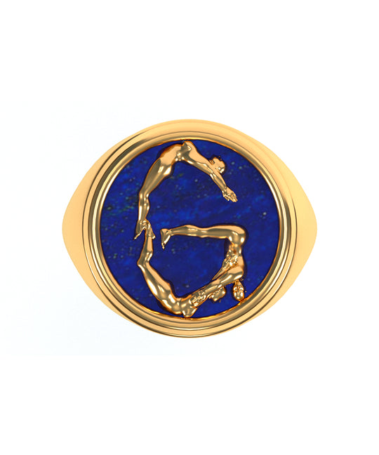 Anel Alfabeto em Ouro 18k