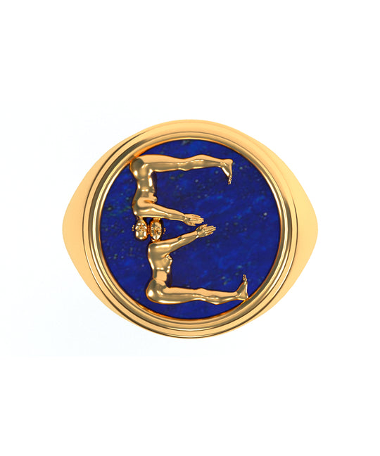 Anel Alfabeto em Ouro 18k