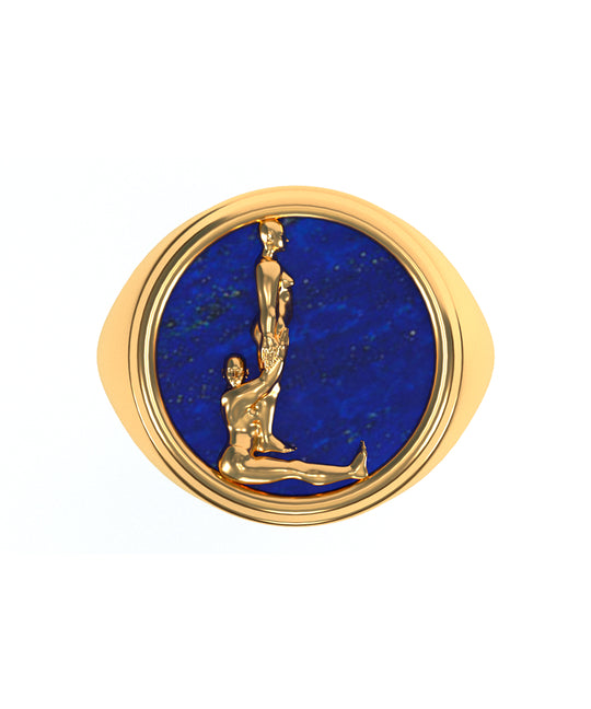 Anel Alfabeto em Ouro 18k