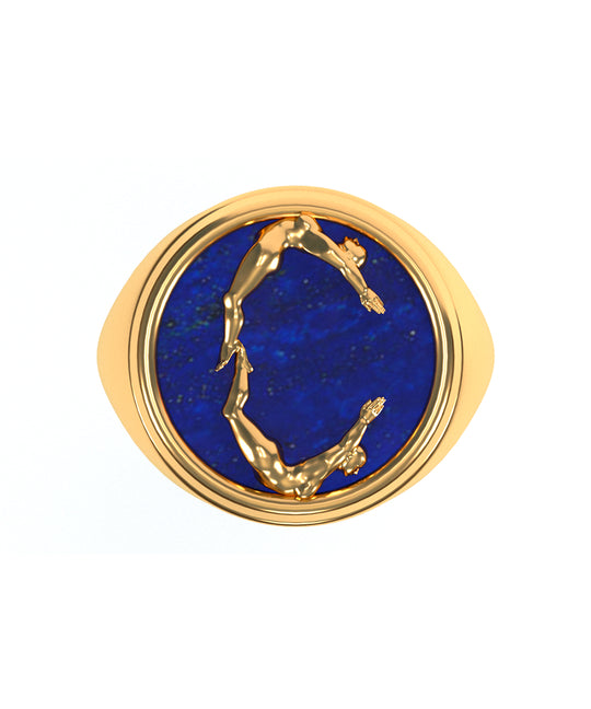 Anel Alfabeto em Ouro 18k