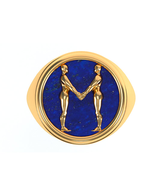 Anel Alfabeto em Ouro 18k