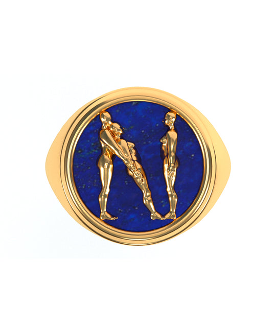 Anel Alfabeto em Ouro 18k
