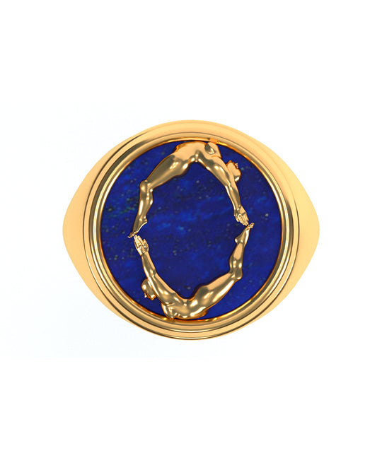 Anel Alfabeto em Ouro 18k