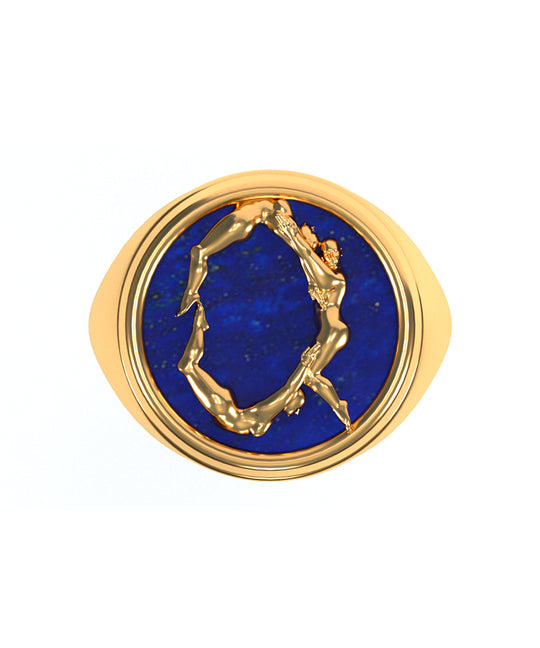 Anel Alfabeto em Ouro 18k