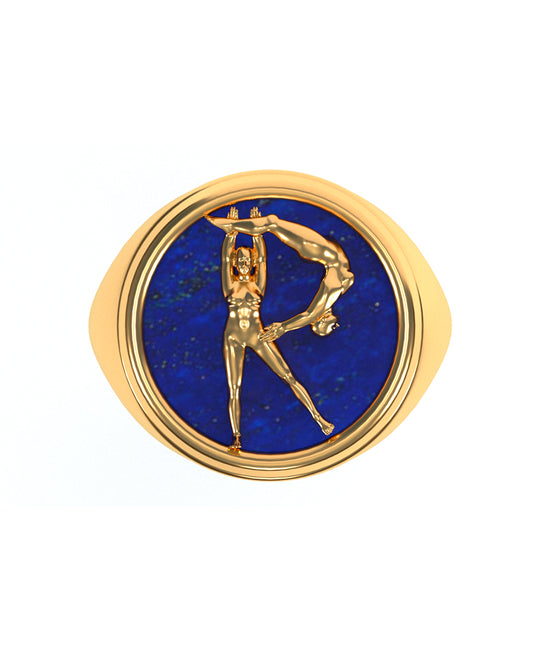 Anel Alfabeto em Ouro 18k