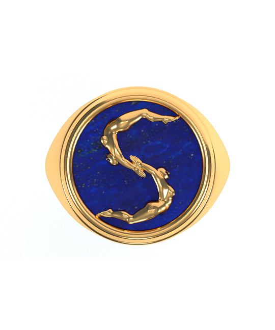 Anel Alfabeto em Ouro 18k