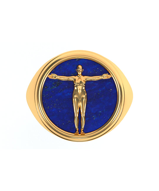 Anel Alfabeto em Ouro 18k