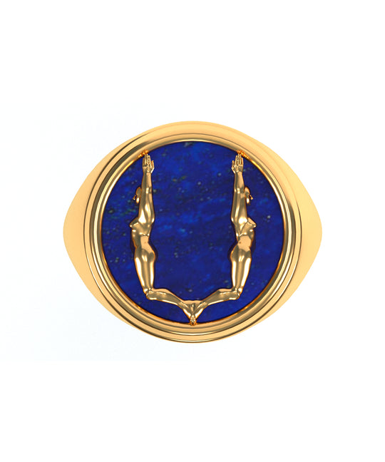 Anel Alfabeto em Ouro 18k