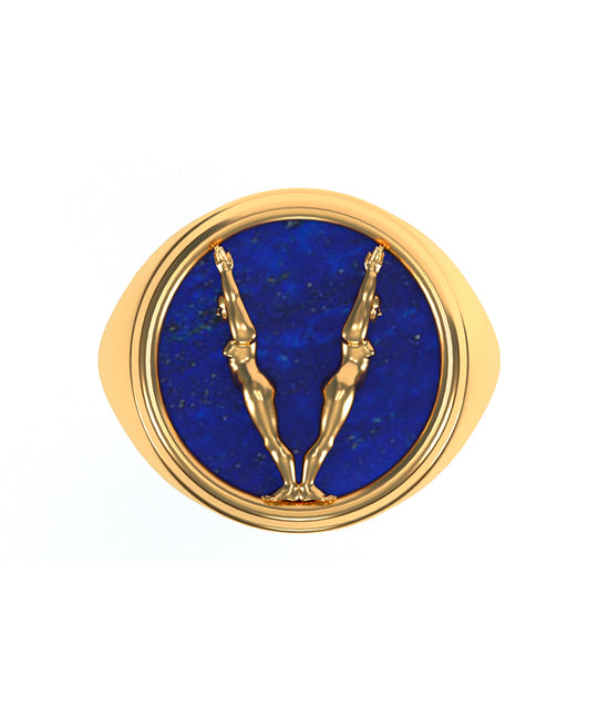 Anel Alfabeto em Ouro 18k