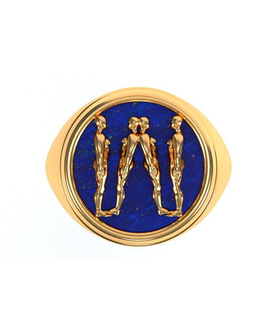 Anel Alfabeto em Ouro 18k